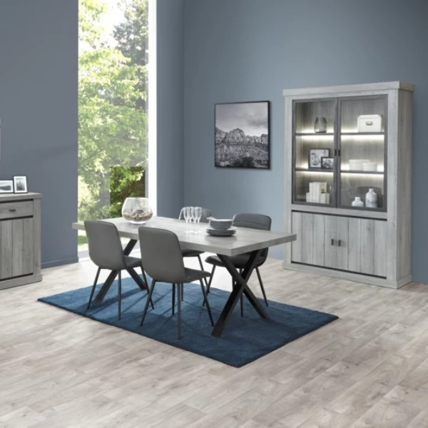 Eettafel Malou 200x100cm - Grijs 2 Eettafel Malou 200x100cm - Grijs - Afbeelding 2