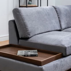 Comfortabele En Stijlvolle Hoekbank | Donkergrijs, Beukenhouten Frame | Inclusief Poef En Kussens -Collectie Woonkamermeubels Ontwerp zonder titel 2023 03 03T142637.164 c6d6