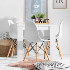 Eettafel Branco Vierkant 80x80cm - Hoogglans Wit -Collectie Woonkamermeubels Ontwerp zonder titel 2023 03 07T120014.177 11c1