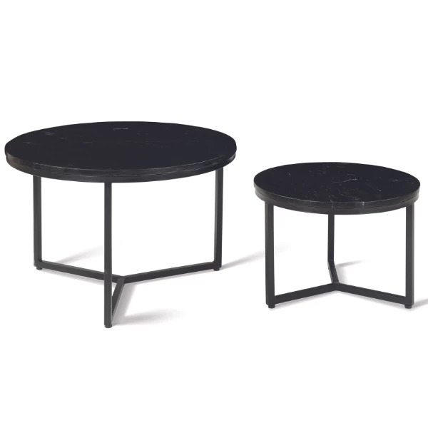 Set Van 2 Salontafels Naneva-zwart Marmer 7 Set Van 2 Salontafels Naneva-zwart Marmer - Afbeelding 7