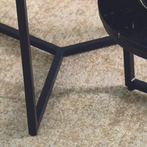 Set Van 2 Salontafels Naneva-zwart Marmer 3 Set Van 2 Salontafels Naneva-zwart Marmer - Afbeelding 3