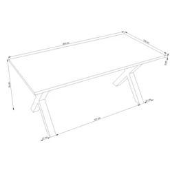Eettafel Leena 200 X 100 Cm-magnolia -Collectie Woonkamermeubels Ontwerp zonder titel 2023 03 13T112234.399 5296
