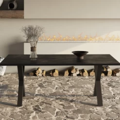 Eettafel Leena 200 X 100 Cm-zwart