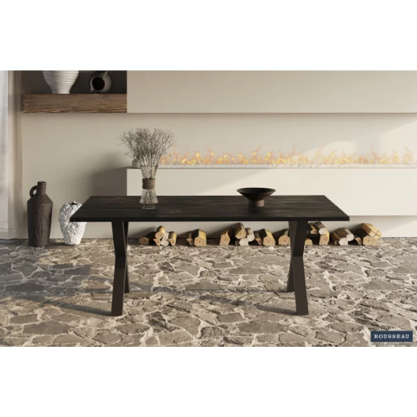 Eettafel Leena 200 X 100 Cm-zwart 3 Eettafel Leena 200 X 100 Cm-zwart - Afbeelding 3