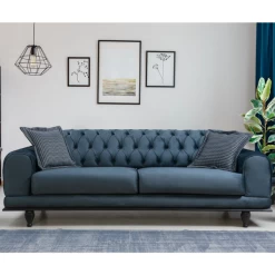 3-zits Slaapbank | Comfort En Uniek Ontwerp | Marineblauw