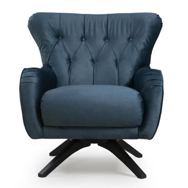 Stijlvolle En Comfortabele Vleugelstoel In Marineblauw 4 Stijlvolle En Comfortabele Vleugelstoel In Marineblauw - Afbeelding 4