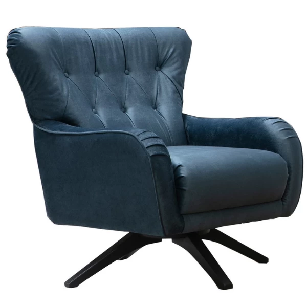 Stijlvolle En Comfortabele Vleugelstoel In Marineblauw 5 Stijlvolle En Comfortabele Vleugelstoel In Marineblauw - Afbeelding 5