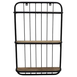 Wandrek Limerick 50cm, 3 Legplanken - Zwart/bruin