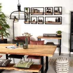 Eetbank SoHo 180cm U-kader – Acacia/ijzer -Collectie Woonkamermeubels Ontwerp zonder titel 2023 04 13T164925.856 8659