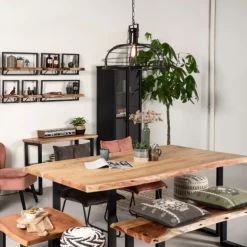 Eetbank SoHo 180cm U-kader – Acacia/ijzer -Collectie Woonkamermeubels Ontwerp zonder titel 2023 04 13T165258.528 a0cc