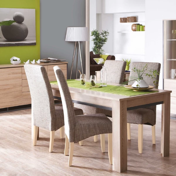 Eetkamerstoel Sander-beige Mêlee Stof 2 Eetkamerstoel Sander-beige Mêlee Stof - Afbeelding 2