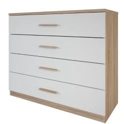 Ladekast Seliena 4 Lades-Geborstelde Eik/mat Wit 15 Ladekast Seliena 4 Lades-Geborstelde Eik/mat Wit -Collectie Woonkamermeubels Ontwerp zonder titel 2023 05 10T161546.378 a1ca