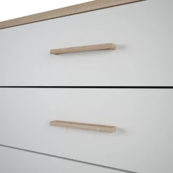 Ladekast Seliena 4 Lades-Geborstelde Eik/mat Wit 14 Ladekast Seliena 4 Lades-Geborstelde Eik/mat Wit -Collectie Woonkamermeubels Ontwerp zonder titel 2023 05 10T161607.760 2434