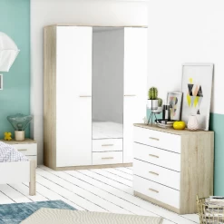 Ladekast Seliena 4 Lades-Geborstelde Eik/mat Wit 11 Ladekast Seliena 4 Lades-Geborstelde Eik/mat Wit -Collectie Woonkamermeubels Ontwerp zonder titel 2023 05 10T161823.694 58bc