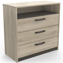 Ladekast Waylon 3 Lades En 1 Open Vak-Kronberg Eik/Waterford Eik -Collectie Woonkamermeubels Ontwerp zonder titel 2023 05 12T142049.970 44be