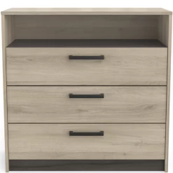 Ladekast Waylon 3 Lades En 1 Open Vak-Kronberg Eik/Waterford Eik -Collectie Woonkamermeubels Ontwerp zonder titel 2023 05 12T142135.426 8ec7