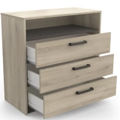 Ladekast Waylon 3 Lades En 1 Open Vak-Kronberg Eik/Waterford Eik -Collectie Woonkamermeubels Ontwerp zonder titel 2023 05 12T142321.821 4f5d