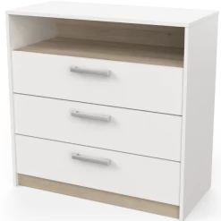 Ladekast Waylon 3 Lades En 1 Open Vak-mat Wit/Kronberg Eik 11 Ladekast Waylon 3 Lades En 1 Open Vak-mat Wit/Kronberg Eik -Collectie Woonkamermeubels Ontwerp zonder titel 2023 05 12T143309.452 ecb3