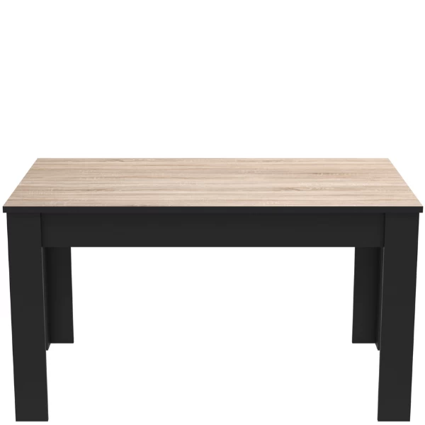 Eettafel Wilke 140 X 90 Cm 6 Personen-geborstelde Eik/matzwart 5 Eettafel Wilke 140 X 90 Cm 6 Personen-geborstelde Eik/matzwart - Afbeelding 5