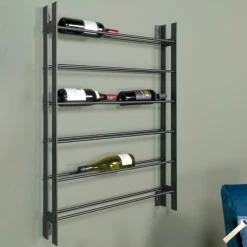 Wijnrek Grapes 6 Legplanken-zwart