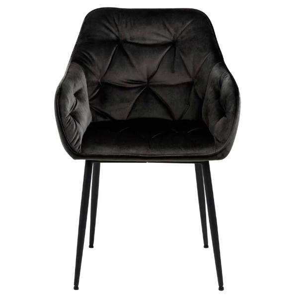 Armstoel Lynn - Grijsbruin/zwart 4 Armstoel Lynn - Grijsbruin/zwart - Afbeelding 4