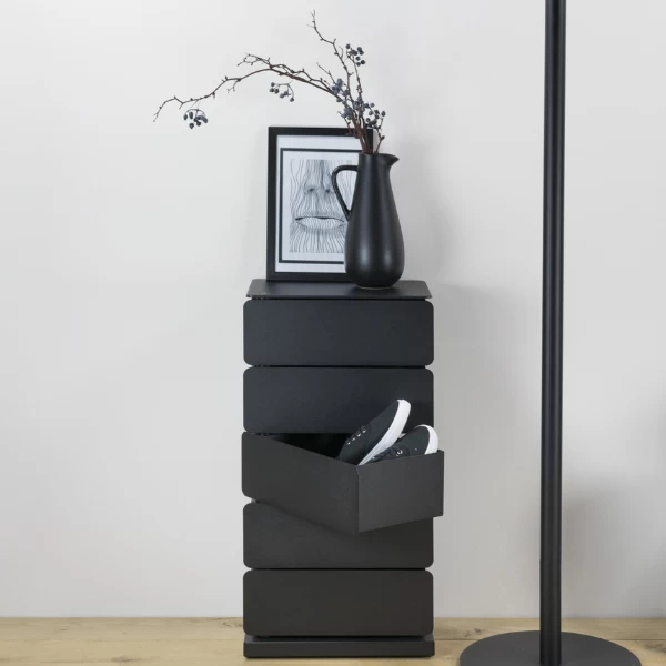 Ladekast Joan 5 Lades-zwart 1 Ladekast Joan 5 Lades-zwart