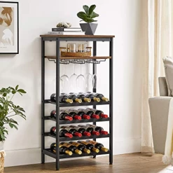 Wijnrek, 20 Flessen, Wijnhouder, Glashouder, Industriële Stijl
