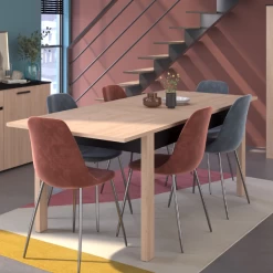 Verlengbare Eettafel Hongkong 157>207cm - Eik/zwart 14 Verlengbare Eettafel Hongkong 157>207cm - Eik/zwart -Collectie Woonkamermeubels Ontwerp zonder titel 2023 06 20T131806.416 1 ff91