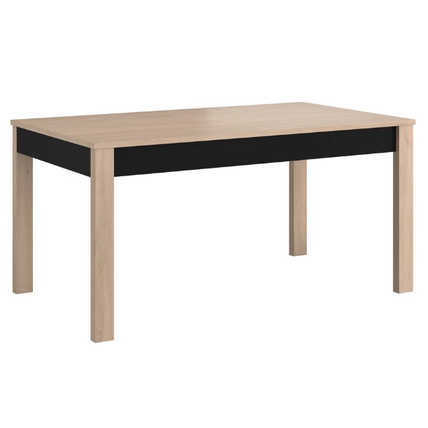 Verlengbare Eettafel Hongkong 157>207cm - Eik/zwart 10 Verlengbare Eettafel Hongkong 157>207cm - Eik/zwart - Afbeelding 10