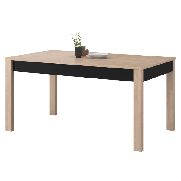 Verlengbare Eettafel Hongkong 157>207cm - Eik/zwart 9 Verlengbare Eettafel Hongkong 157>207cm - Eik/zwart - Afbeelding 9