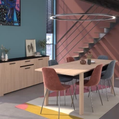 Verlengbare Eettafel Hongkong 157>207cm - Eik/zwart 16 Verlengbare Eettafel Hongkong 157>207cm - Eik/zwart -Collectie Woonkamermeubels Ontwerp zonder titel 2023 06 20T132137.581 f013