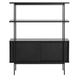 Boekenkast Angus | 94 X 27 X 114 Cm | 2 Schuifdeuren | Zwart 18 Boekenkast Angus | 94 X 27 X 114 Cm | 2 Schuifdeuren | Zwart -Collectie Woonkamermeubels Ontwerp zonder titel 2023 06 23T114214.443 092a