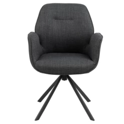 Eetkamerstoel Aubin Met Armleuning - Antraciet/zwart -Collectie Woonkamermeubels Ontwerp zonder titel 2023 06 23T150405.010 7ed1