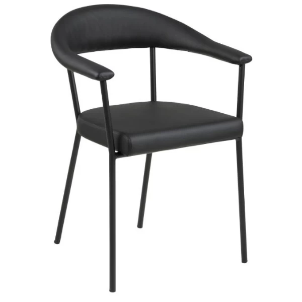 Eetkamerstoel Hava Kunstleer - Zwart 1 Eetkamerstoel Hava Kunstleer - Zwart