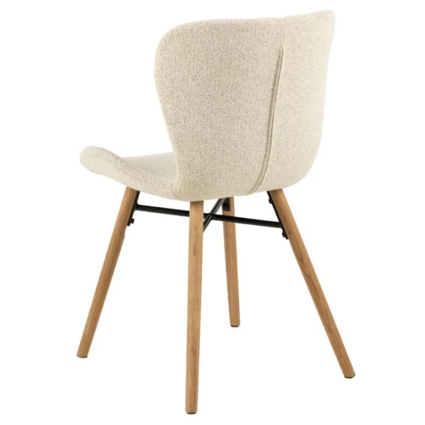 Stoffen Stoel Tilda Met Schuine Poten - Wit/eik 9 Stoffen Stoel Tilda Met Schuine Poten - Wit/eik - Afbeelding 9