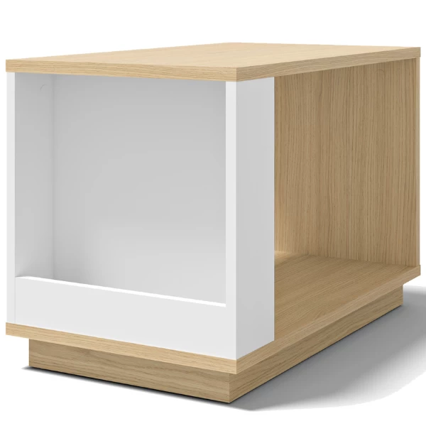 Bijzettafeltje Ellana 40 X 70 Cm 2 Open Vakken-lichte Eik/wit 10 Bijzettafeltje Ellana 40 X 70 Cm 2 Open Vakken-lichte Eik/wit - Afbeelding 10