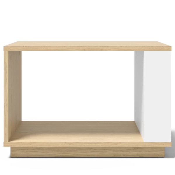 Bijzettafeltje Ellana 40 X 70 Cm 2 Open Vakken-lichte Eik/wit 5 Bijzettafeltje Ellana 40 X 70 Cm 2 Open Vakken-lichte Eik/wit - Afbeelding 5