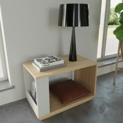 Bijzettafeltje Ellana 40 X 70 Cm 2 Open Vakken-lichte Eik/wit 13 Bijzettafeltje Ellana 40 X 70 Cm 2 Open Vakken-lichte Eik/wit -Collectie Woonkamermeubels Ontwerp zonder titel 2023 06 28T095926.398 1 f834