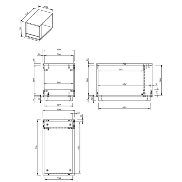 Bijzettafeltje Ellana 40 X 70 Cm 2 Open Vakken-lichte Eik/wit 2 Bijzettafeltje Ellana 40 X 70 Cm 2 Open Vakken-lichte Eik/wit - Afbeelding 2