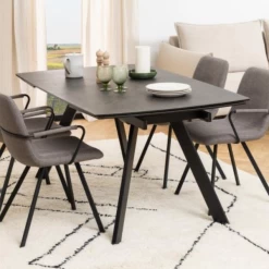 Verlengbare Eettafel Fairbanks 160<240cm Keramisch - Zwart -Collectie Woonkamermeubels Ontwerp zonder titel 2023 06 29T130839.459 1 c9de