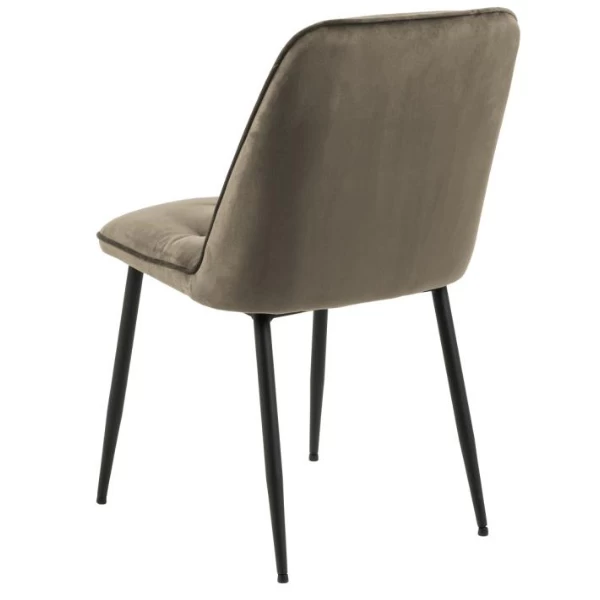 Eetkamerstoel Lynn Velours En Metaal - Taupe 6 Eetkamerstoel Lynn Velours En Metaal - Taupe - Afbeelding 6