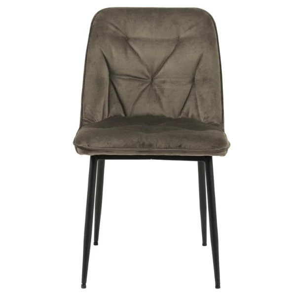 Eetkamerstoel Lynn Velours En Metaal - Taupe 8 Eetkamerstoel Lynn Velours En Metaal - Taupe - Afbeelding 8