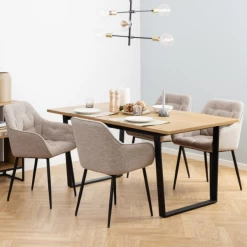 Eetkamerstoel Bridget Stof En Metaal - Beige/zwart 13 Eetkamerstoel Bridget Stof En Metaal - Beige/zwart -Collectie Woonkamermeubels Ontwerp zonder titel 2023 06 29T165945.466 1 29e4