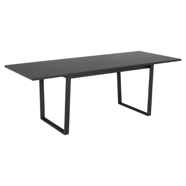 Verlengbare Eettafel Amanda 160<220x90 - Marmer/zwart 7 Verlengbare Eettafel Amanda 160<220x90 - Marmer/zwart - Afbeelding 7