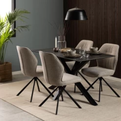 Eetkamerstoel Jarno - Beige/zwart -Collectie Woonkamermeubels Ontwerp zonder titel 2023 07 10T170218.320 8f29