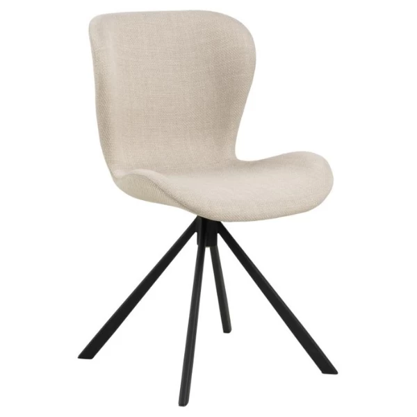 Draaibare Eetkamerstoel Tilda Stof - Beige/zwart 11 Draaibare Eetkamerstoel Tilda Stof - Beige/zwart - Afbeelding 11