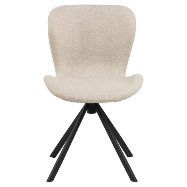 Draaibare Eetkamerstoel Tilda Stof - Beige/zwart 8 Draaibare Eetkamerstoel Tilda Stof - Beige/zwart - Afbeelding 8