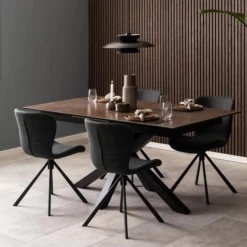 Draaibare Eetkamerstoel Tilda Stof - Antraciet/zwart -Collectie Woonkamermeubels Ontwerp zonder titel 2023 07 13T143919.890 fc65