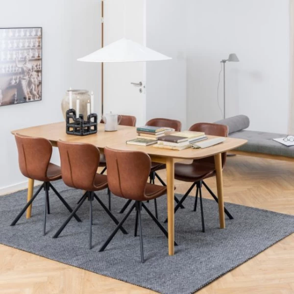 Draaibare Eetkamerstoel Tilda Kunstleer - Bruin/zwart 3 Draaibare Eetkamerstoel Tilda Kunstleer - Bruin/zwart - Afbeelding 3