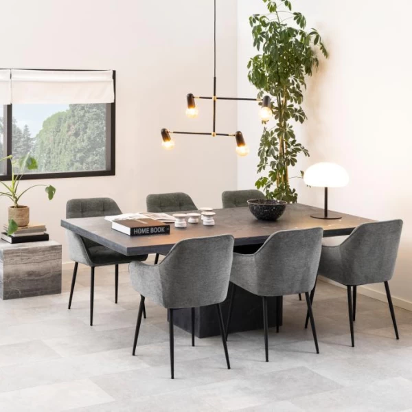 Eetkamerstoel Brooke - Donkergrijs 2 Eetkamerstoel Brooke - Donkergrijs - Afbeelding 2